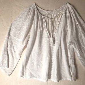 Doen embroidered long sleeve top